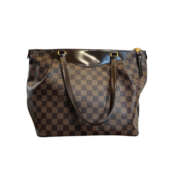 Louis Vuitton Damier Ebene Westminster GM Coated Canvas Leather Trim Tote Bag - Picture 3 of 15